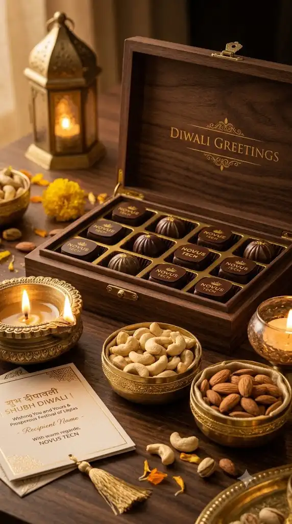 Corporate Diwali Chocolate Gifts Mobile Background
